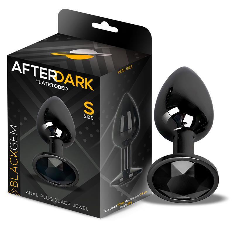 Blackgem Plug Anal Metálico Con Joya Talla S Negro