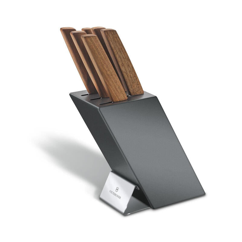 Bloque De Cuchillos Victorinox V-6.71 86.6 Swiss Modern, 6 Piezas, Hecho De Madera De Haya, Madera