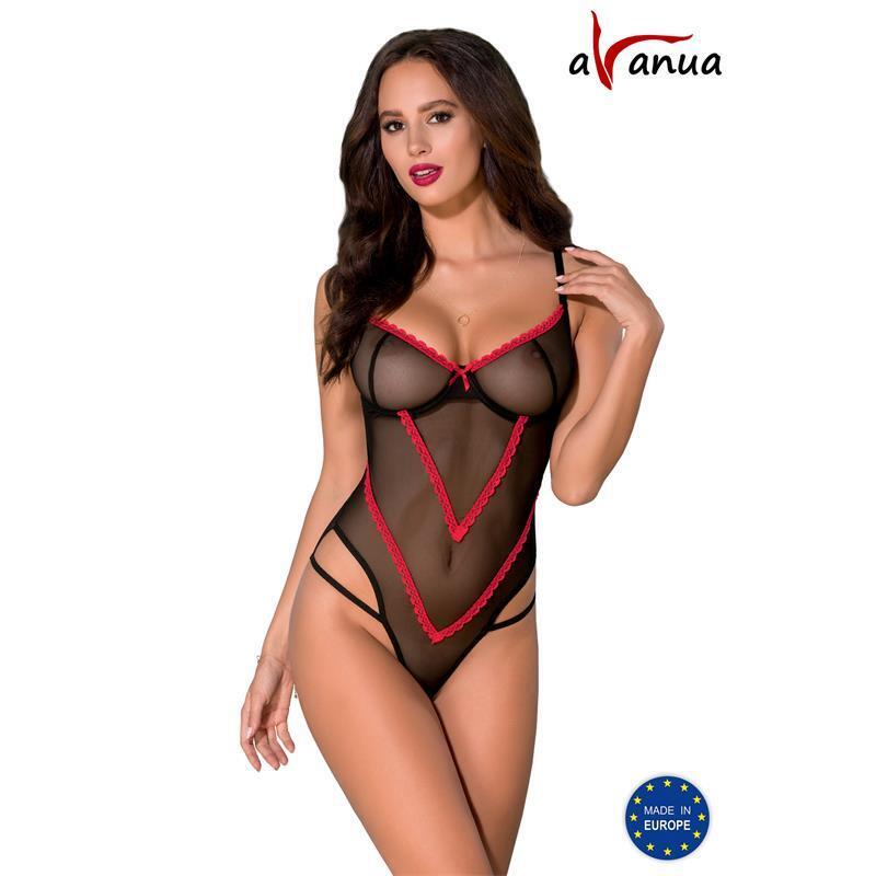 Body Duru Negro Y Rojo Talla (Interno):Xxl/Xxxl