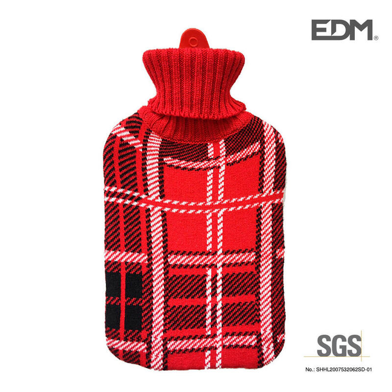 Bolsa De Agua Caliente 2 L Modelo Clásico Escoces Rojo
