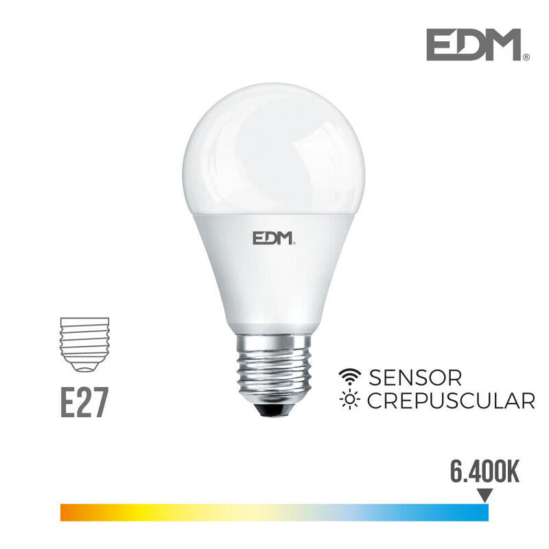 Bombilla "Crepuscular" Standard Led E27 10w 932lm 6400k Luz Fria Ø6x11cm Edm