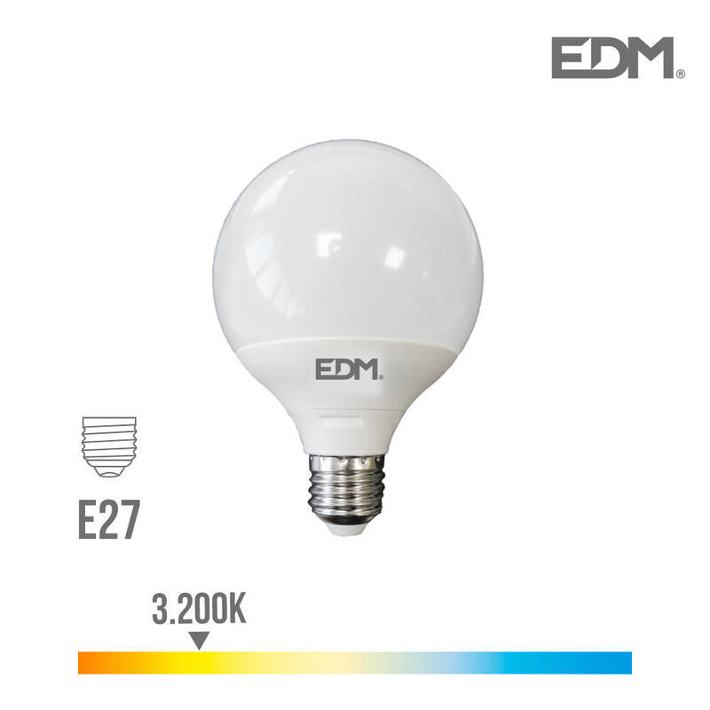 Bombilla Globo Led Ø125mm E27 15w 1521lm 3200k Luz Calida Ø12,5x14cm Edm