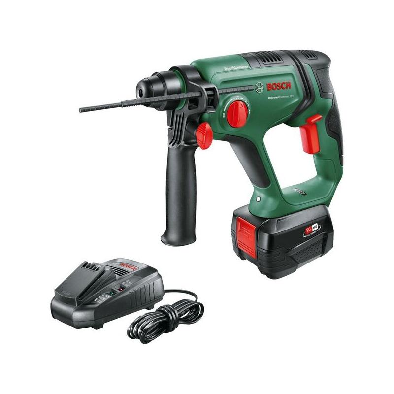 Bosch Taladro Percutor A Batería Universalhammer 18v Verde/Negro, Batería Li-Ion 4,0ah, Maletín, Power For All Alliance
