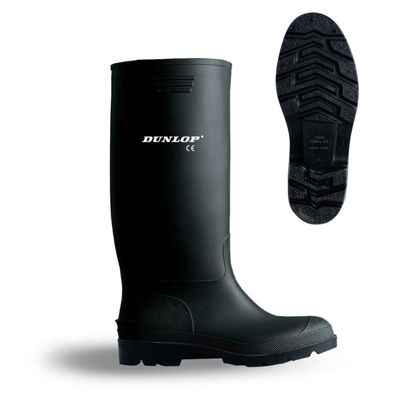 Botade Agua Pvc Talla 45 Caña Alta Negra Dunlop