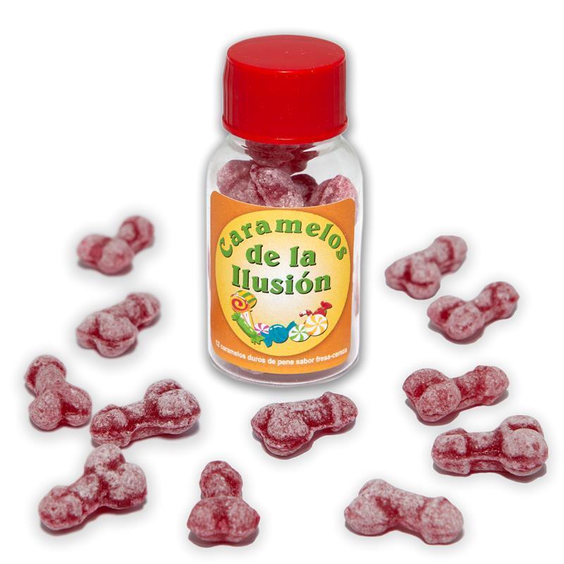 Bote De 12 Caramelos Forma De Pene