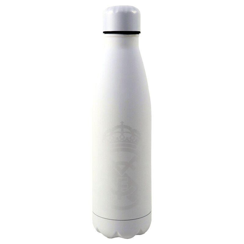 Botella Blanca Acero Inoxidable Real Madrid 600ml
