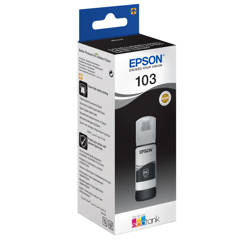 Botella De Tinta Original Epson 103 Negro