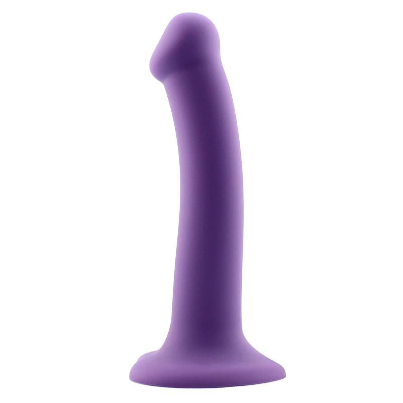Dildo Bouncy Silicona Líquida Hiper Flexible 7 - 18 Cm Talla M Púrpura
