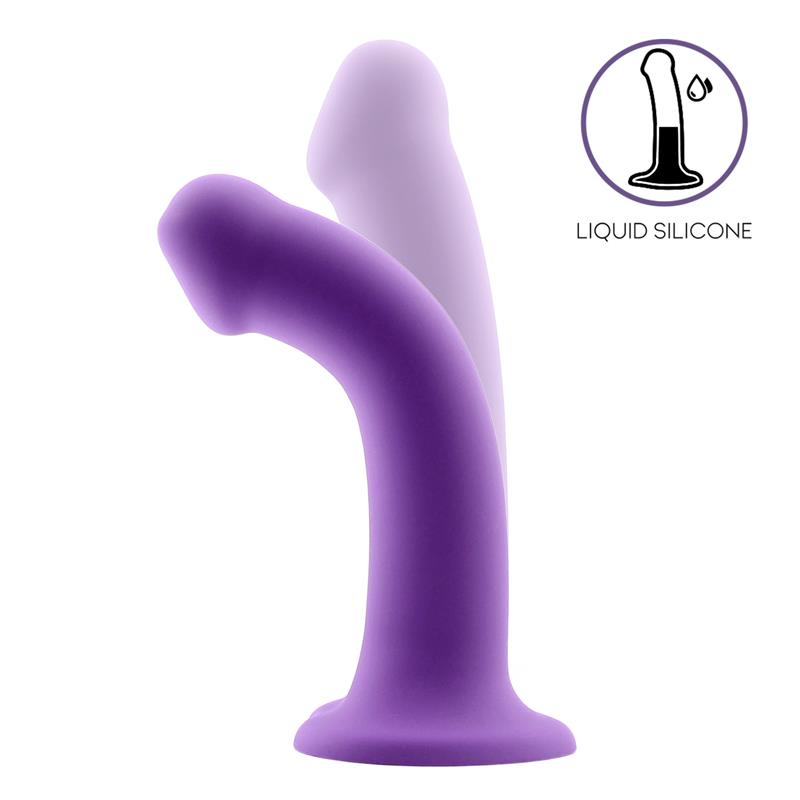 Dildo Bouncy Silicona Líquida Hiper Flexible 7 - 18 Cm Talla M Púrpura