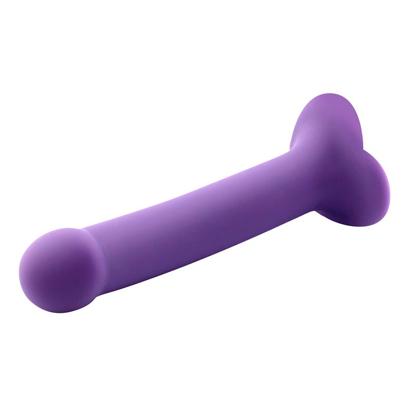 Dildo Bouncy Silicona Líquida Hiper Flexible 7 - 18 Cm Talla M Púrpura