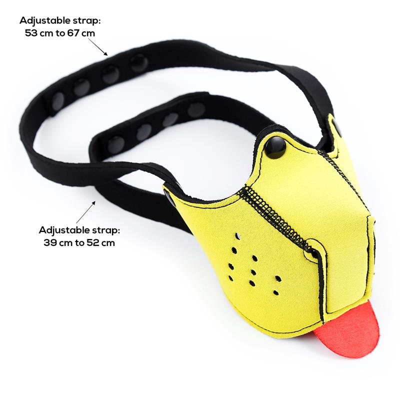 Bozal De Perro De Neopreno Desmontable Y Ajustable Amarillo