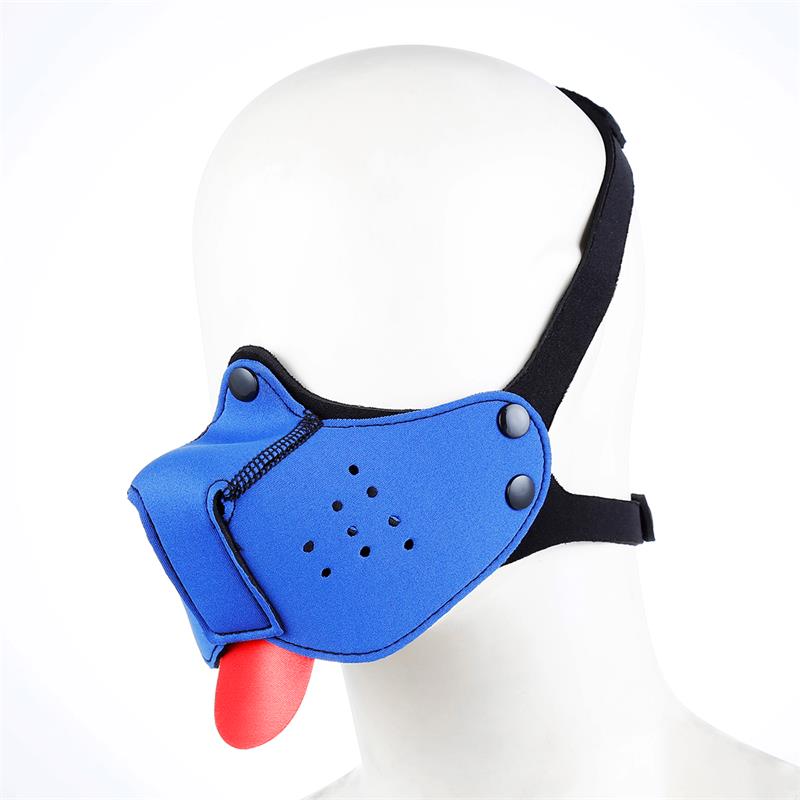 Bozal De Perro De Neopreno Desmontable Y Ajustable Azul