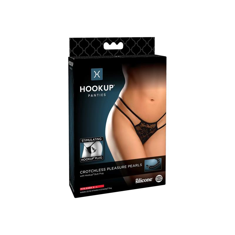 Crotchless Pleasurepearl Os - Black