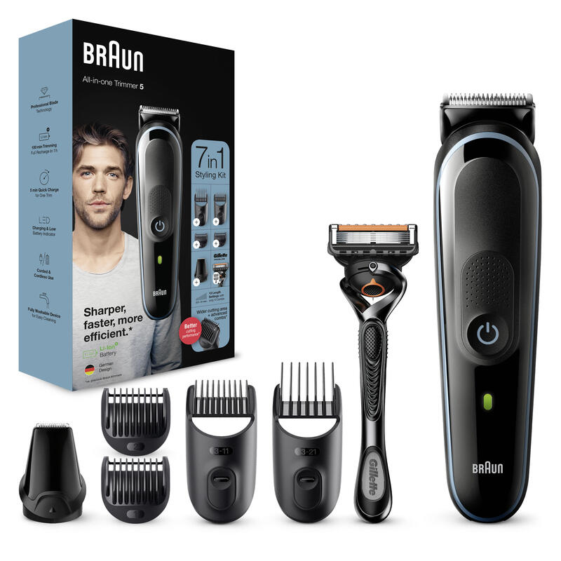 Braun All-In-One Mgk5345 Afeitadora Para La Barba Negro, Azul