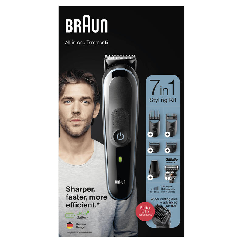 Braun All-In-One Mgk5345 Afeitadora Para La Barba Negro, Azul