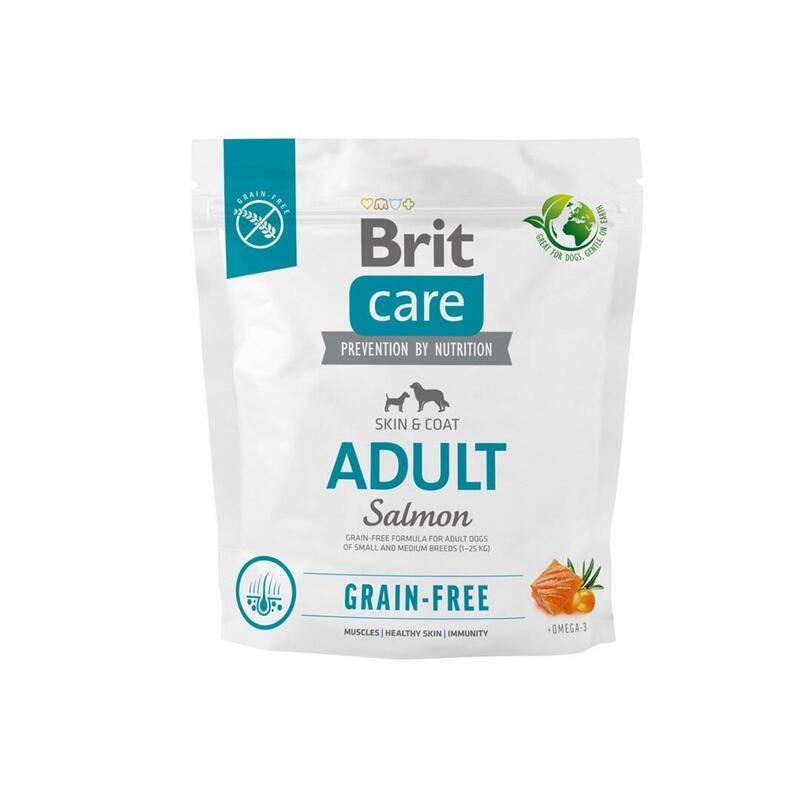 Brit Care Dog Grain-Free Adult Small & Medium Salmon - Alimento Seco Para Perros - 1 Kg