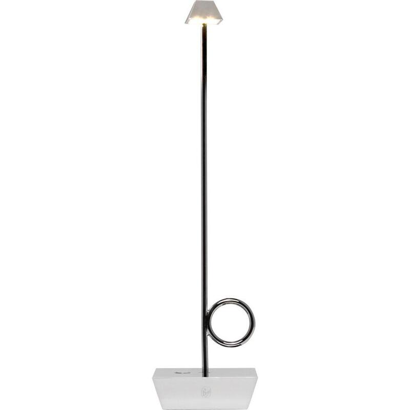 Broggi Lampada Bugia Chromed Rechargeable