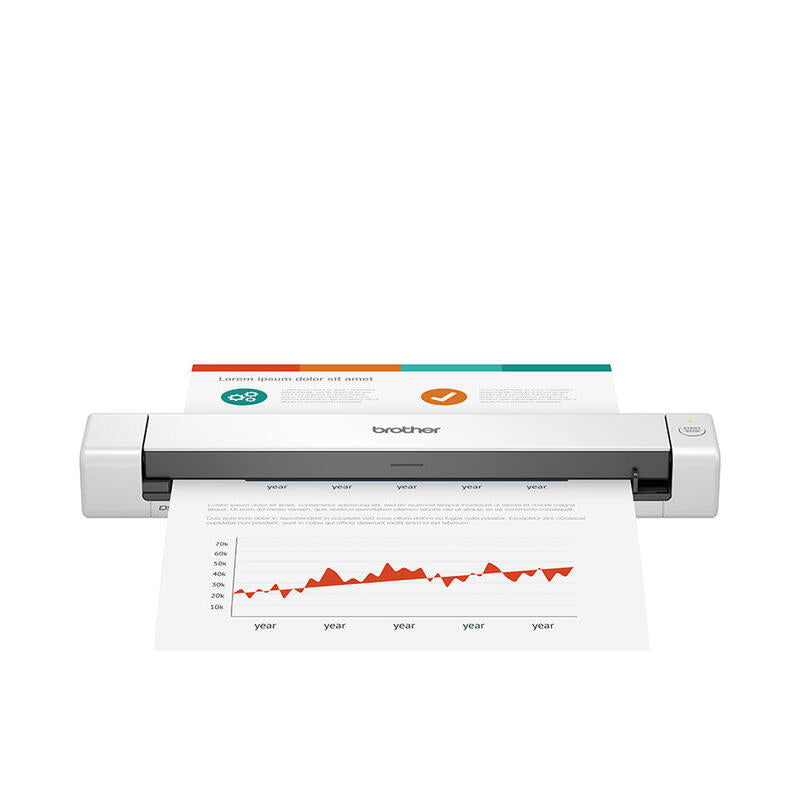 Brother Escaner Dsmobile Ds-640, 215,9 X 1828,8 Mm, 300 X 300 Dpi, 15 Ppm, 1200 X 1200 Dpi, Escala De Grises, Blanco