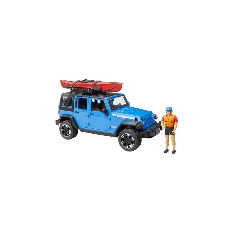 Bruder Jeep Wrangler Rubicon Unlimited Con Kayak Y Figura, Modelo De Vehículo 4001702025298