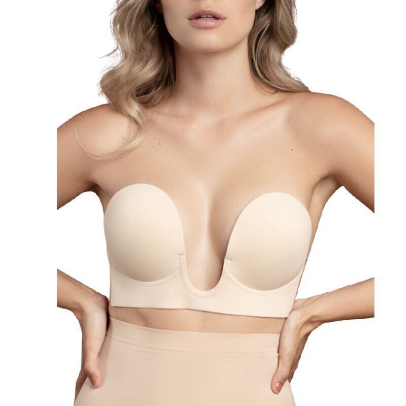 Bye-Bra - Sujetador Sin Asas En U Beige Copa D