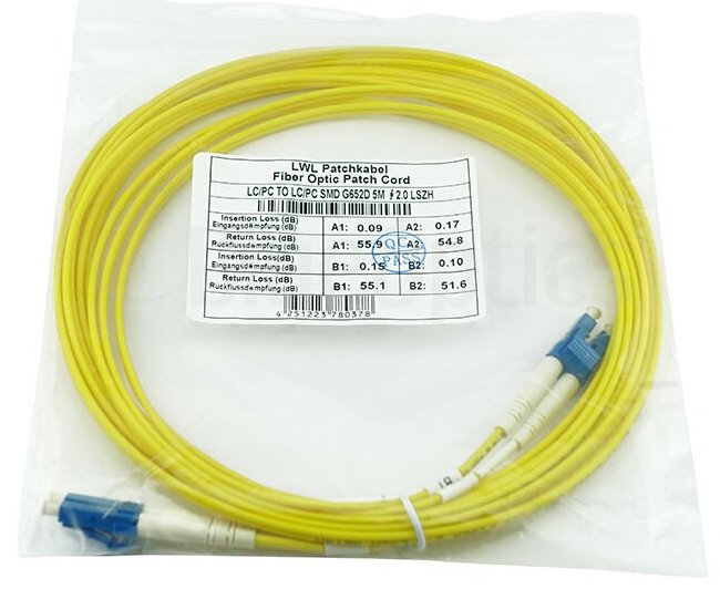 Blueoptics Sfp3131bu20mk Cable De Fibra Optica 20 M Lc G.657.A1 Amarillo