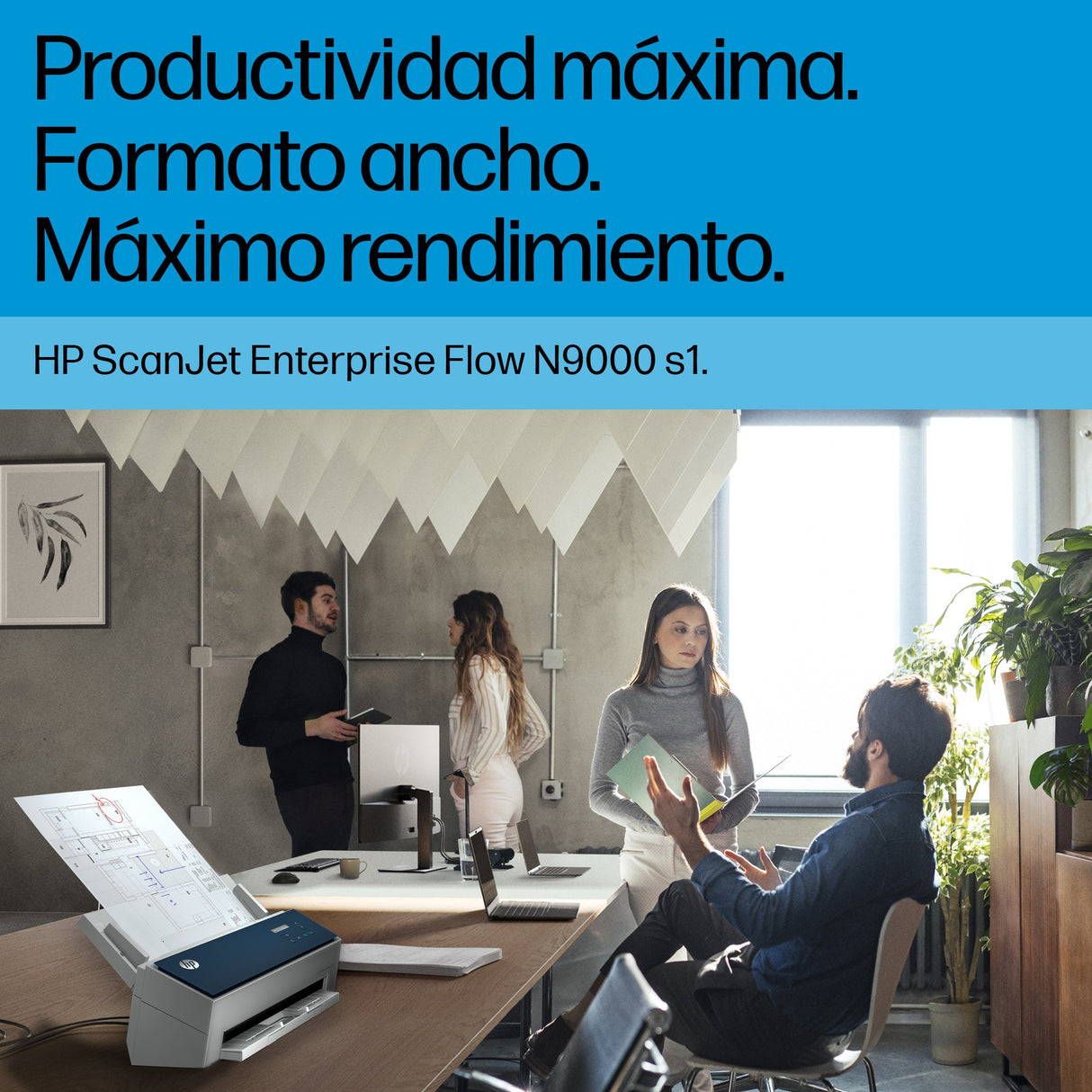 EAN 0198701400714 - HP ScanJet Enterprise Flow 9000 s1 Escáner alimentado con hojas 600 x 600 DPI A3 Azul, Blanco imagen 6