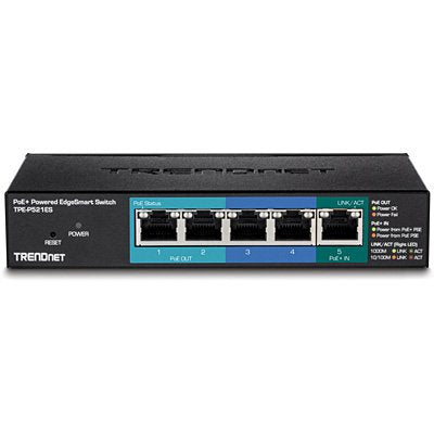 EAN 0710931161229 - Trendnet TPE-P521ES switch Gestionado Gigabit Ethernet (10/100/1000) Energía sobre Ethernet (PoE) Negro imagen 1