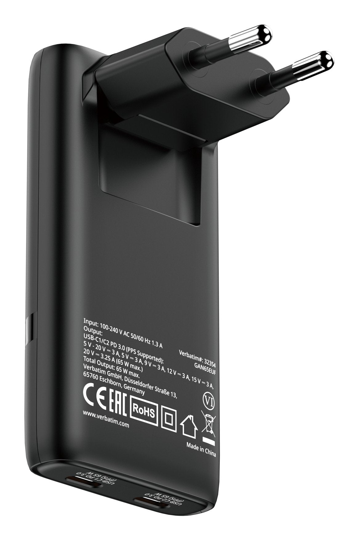 EAN 0023942323549 - Verbatim 32354 cargador de dispositivo móvil Portátil, Smartphone, Tableta Negro Corriente alterna Carga imagen 1