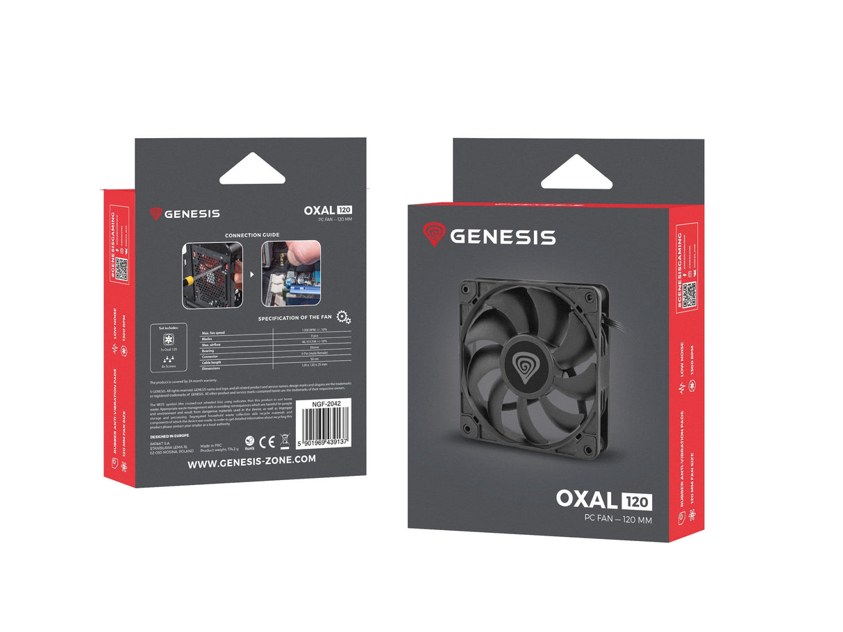 Ventilador Genesis Case Fan Oxal 120