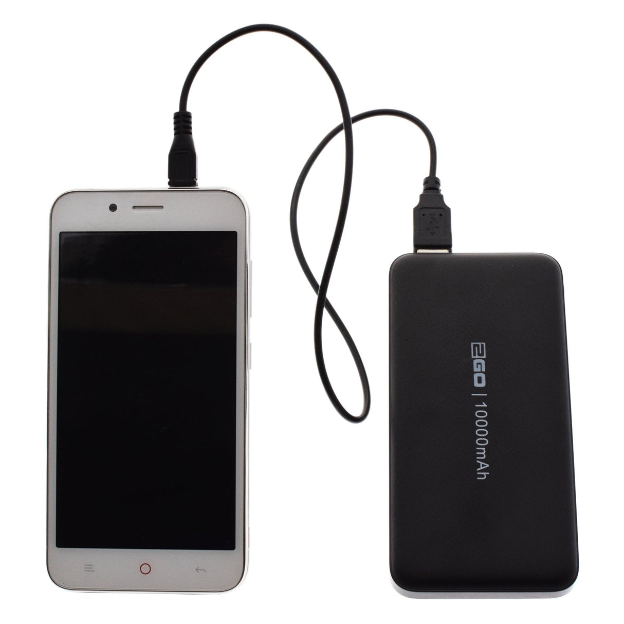2go Powerbank Basic 10000mah 2x Usb Incl. Cable Micro-Usb