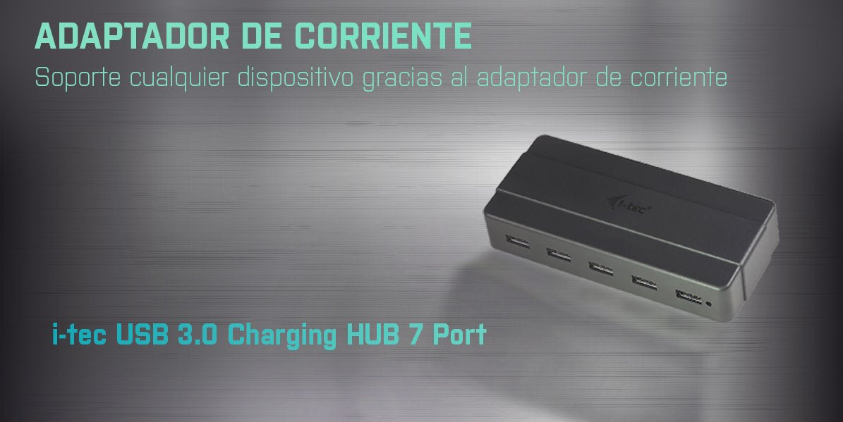 EAN 8595611701580 - i-tec U3HUB742 hub de interfaz USB 3.2 Gen 1 (3.1 Gen 1) Type-B 5000 Mbit/s Negro imagen 7