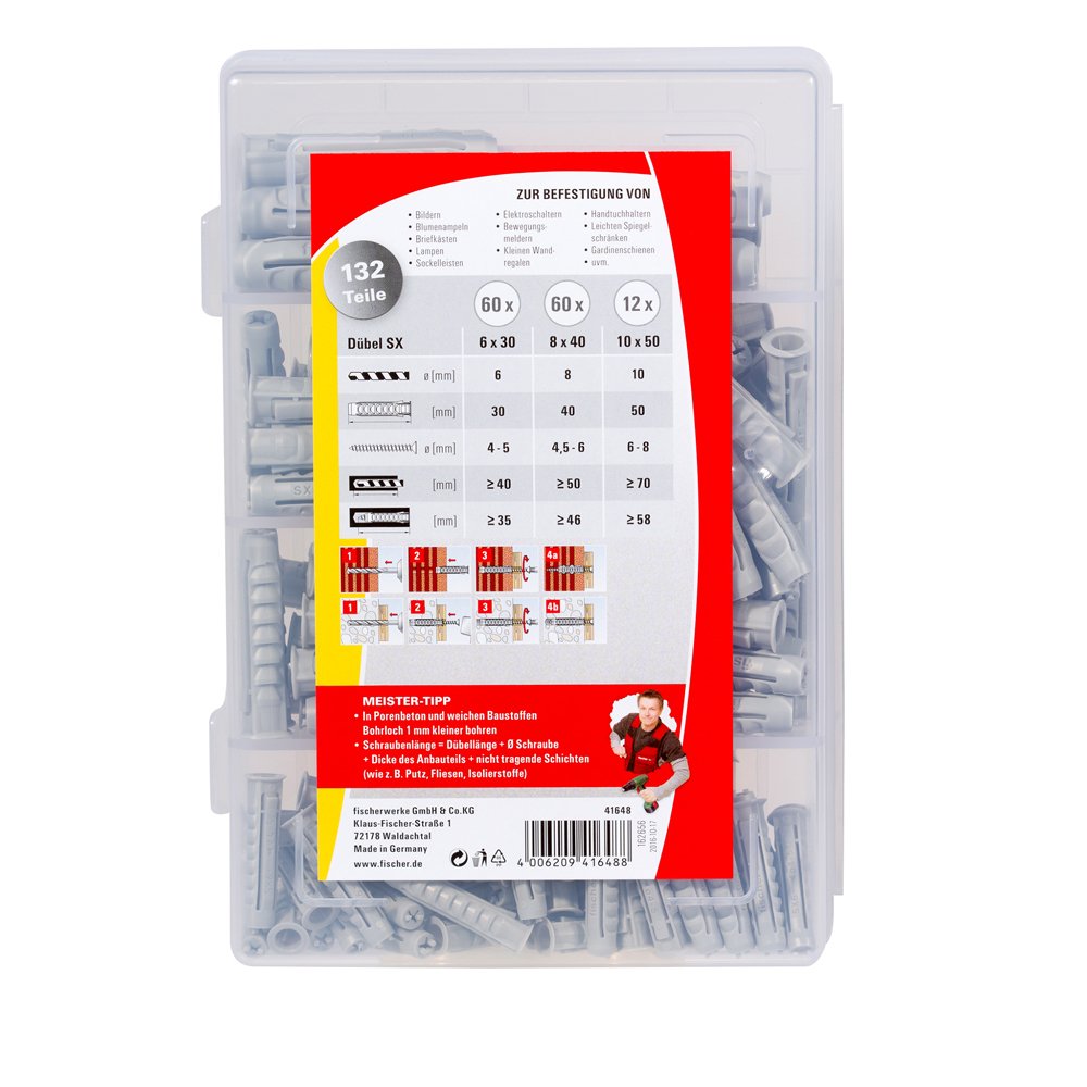 Taco Fischer Meister-Box Con Sx (Gris Claro, 132 Piezas)