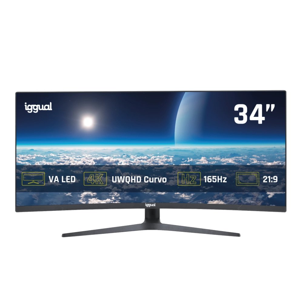 EAN 8435364319543 - iggual IGG319543 pantalla para PC 86,4 cm (34") 3440 x 1440 Pixeles Wide Quad HD LED Negro imagen 1