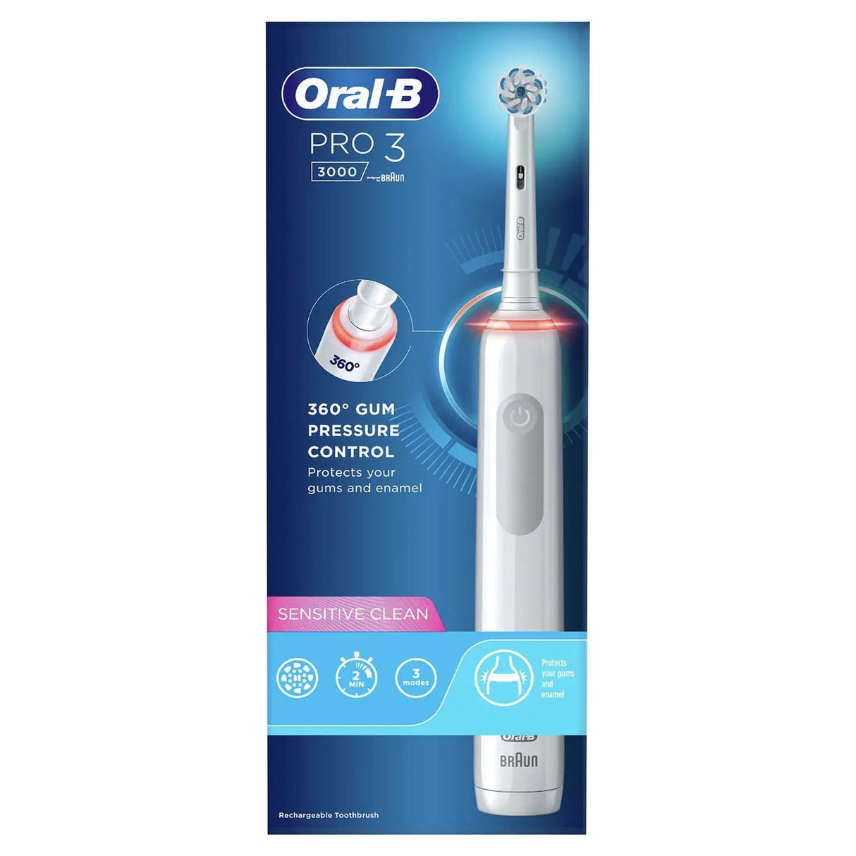 EAN 8006540760918 - Oral-B Pro Sensitive Clean Pro 3 Adulto Cepillo dental oscilante Blanco imagen 1