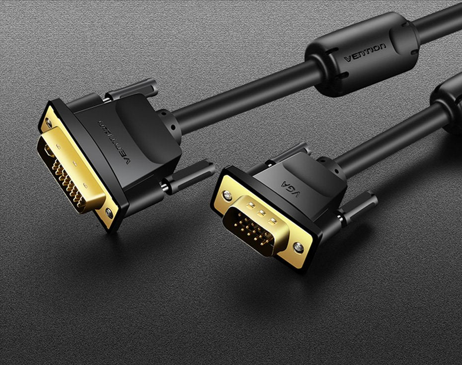 Cable Conversor Vention Eacbi Dvi Macho Vga Macho 3m Negro