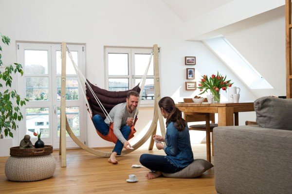 Silla Colgante Amazonas California Terracotta Az-2020260, Silla Colgante De Camping Marrón/Naranja Az-2020260