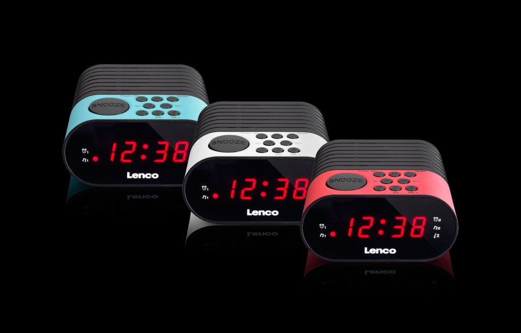 Lenco Cr-07 Radio Reloj Negro, Azul