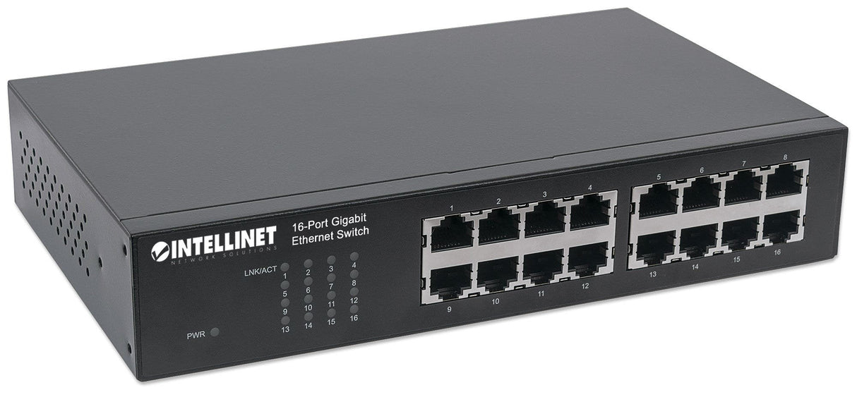 EAN 0766623561068 - Intellinet 561068 switch No administrado L2 Gigabit Ethernet (10/100/1000) 1U Negro imagen 2