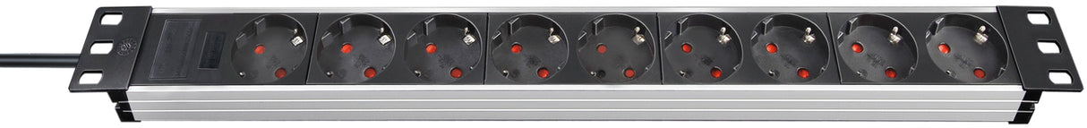 EAN 4007123592104 - Brennenstuhl 1390007009 base múltiple 2 m 9 salidas AC Aluminio, Negro imagen 1