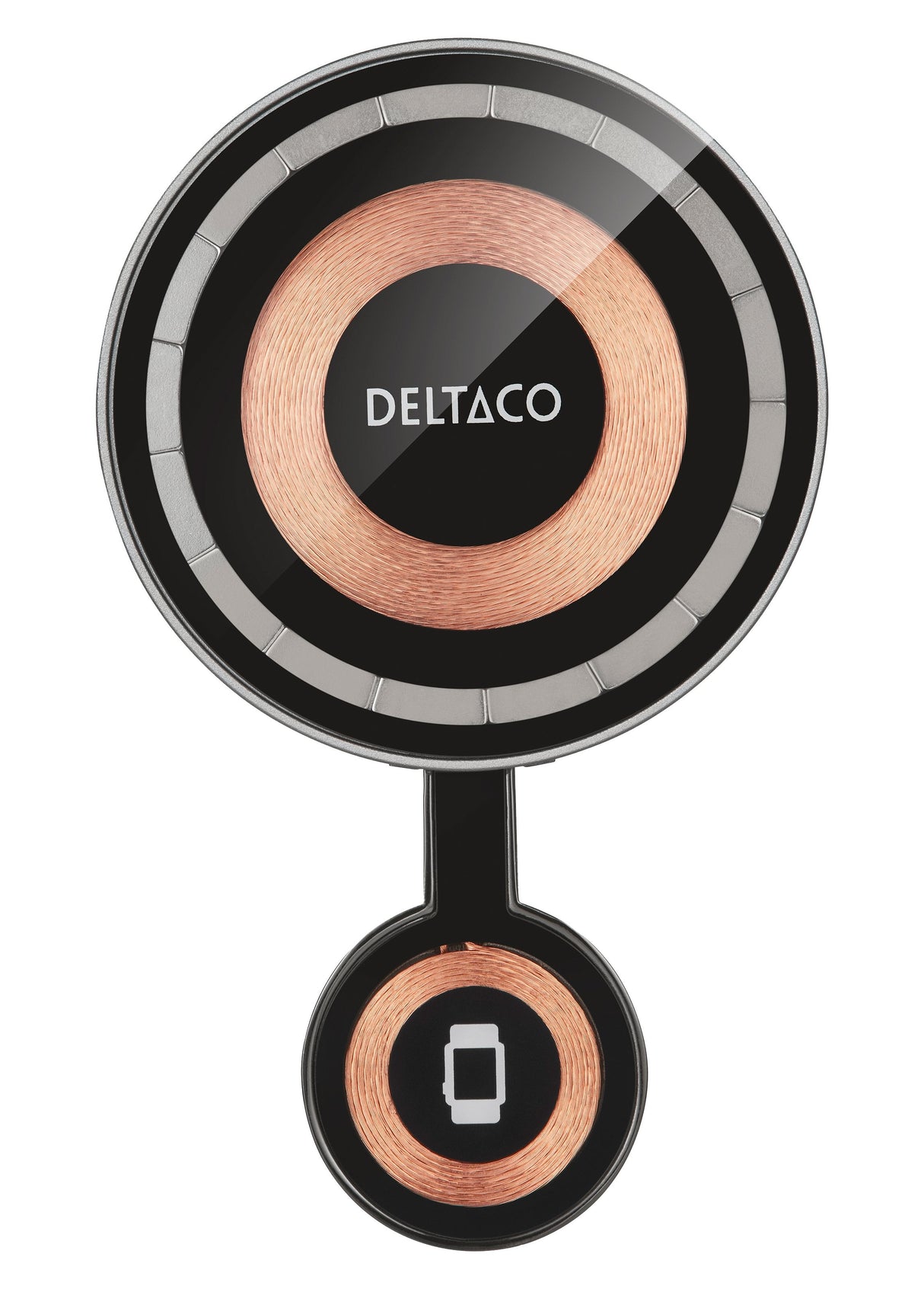 Deltaco 2-In-1 Wireless Charger 15w Transparent