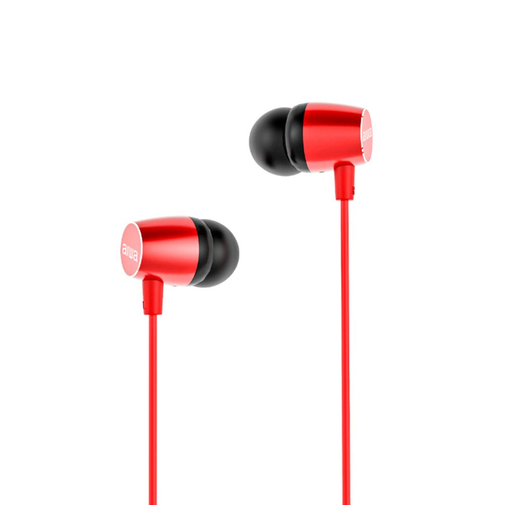 Auriculares Intrauditivos Aiwa Estm-30rd Con Micrófono Jack 3.5 Rojo
