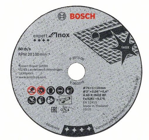 Bosch Ts 76x1x10mm Expert Para Inox,5 Stk.