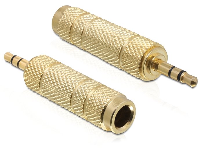 EAN 4043619653607 - DeLOCK 65360 cambiador de género para cable 3.5 mm 6.35 mm Oro imagen 1