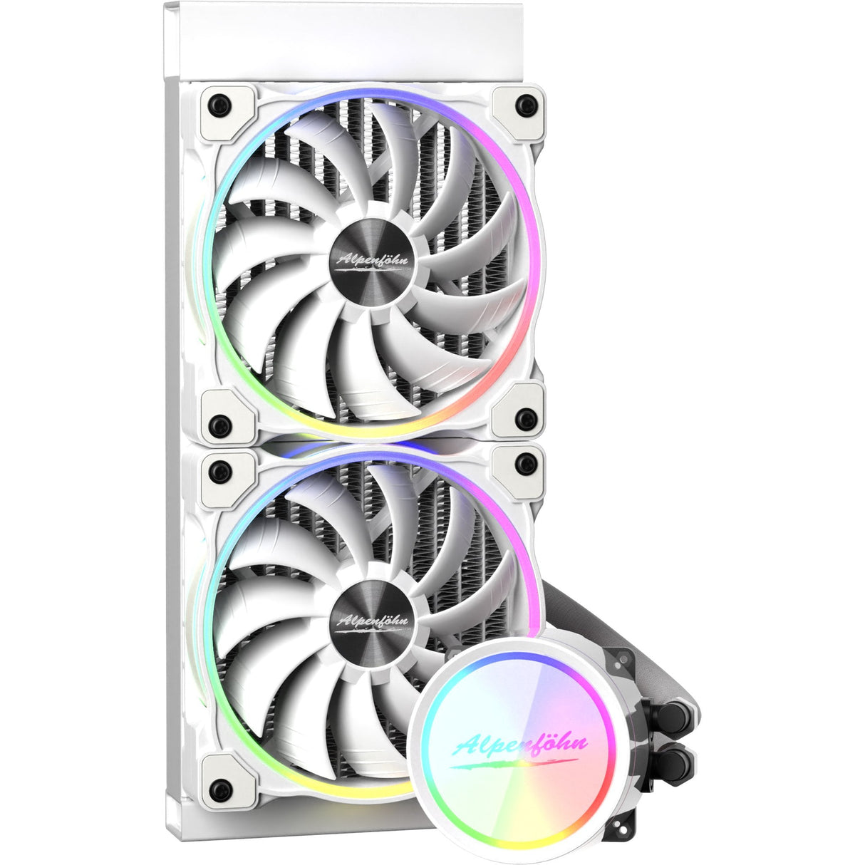 Alpenfohn Glacier Water 240 White High Speed Argb Cpu Water Cooler - 240mm