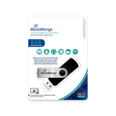 Mediarange Usb-Mick 8 Gb Usb Combo Con Micro Usb