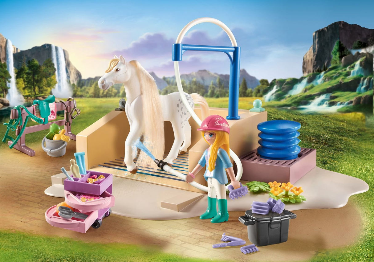 Playmobil 71354 Caballos De La Cascada Isabella Y Leona Con Zona De Lavado, Juguete De Construcción 71354