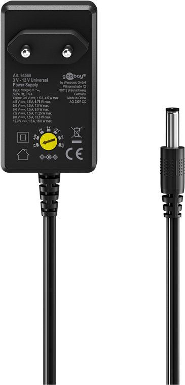 EAN 4040849744365 - Goobay 74436 adaptador e inversor de corriente Interior 36 W Negro imagen 2