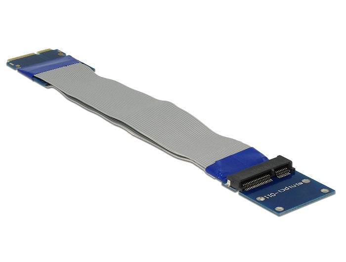 Delock Verlängerung Mini Pci Express Msata Stecker > Slot Riser Karte Mit Flexiblem Cable 13 Cm