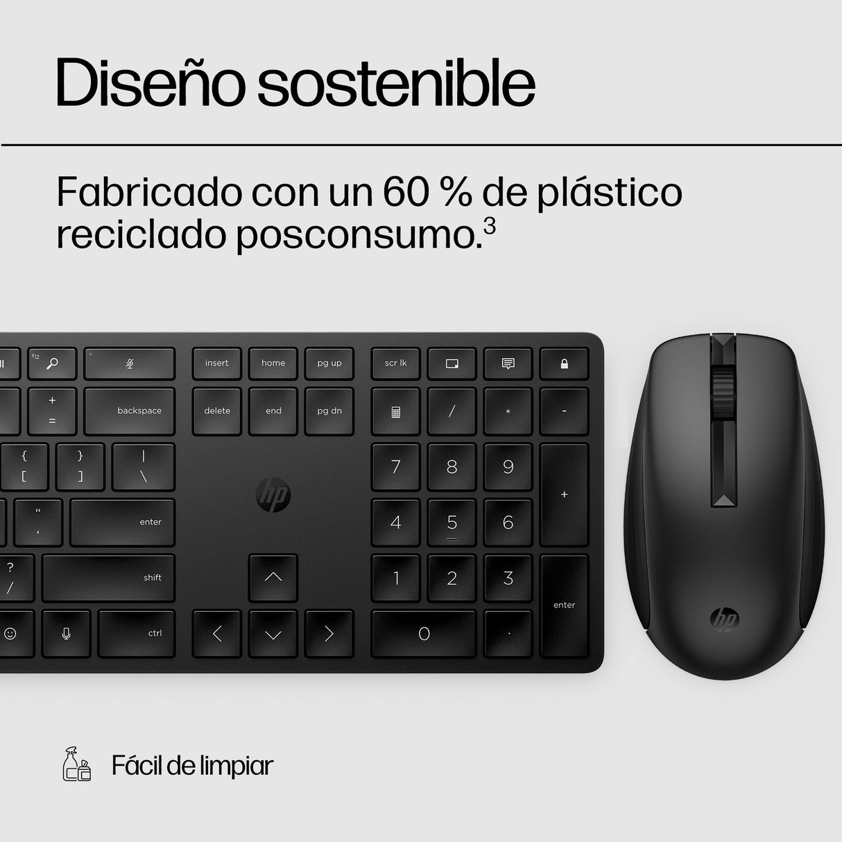 EAN 196188142189 - HP 650 Wireless Keyboard and Mouse Combo teclado Ratón incluido Hogar RF inalámbrico Blanco imagen 6