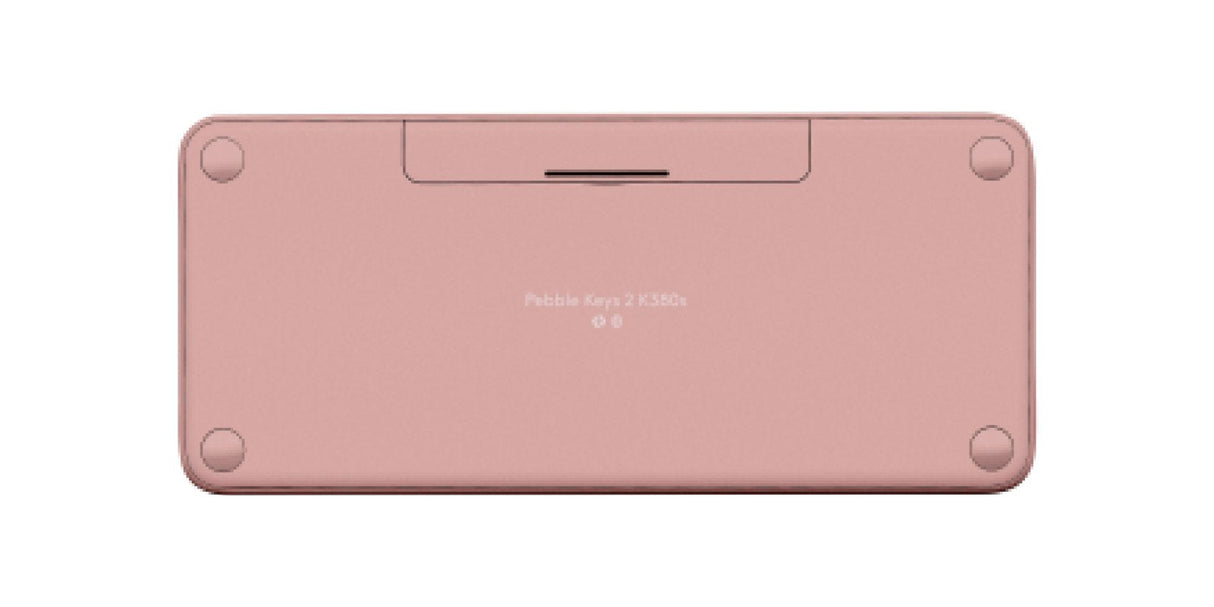 Teclado Inglés Logitech Pebble Keys 2 K380s Rf Wireless + Bluetooth Qwerty Internacional De Ee.Uu. Rosa